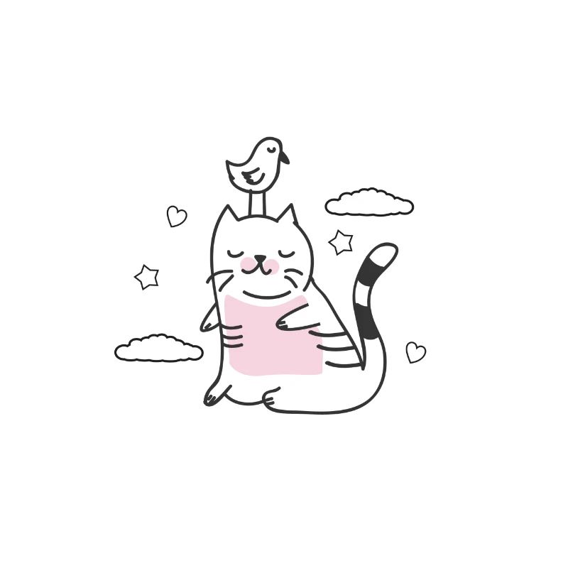 bird in the cat