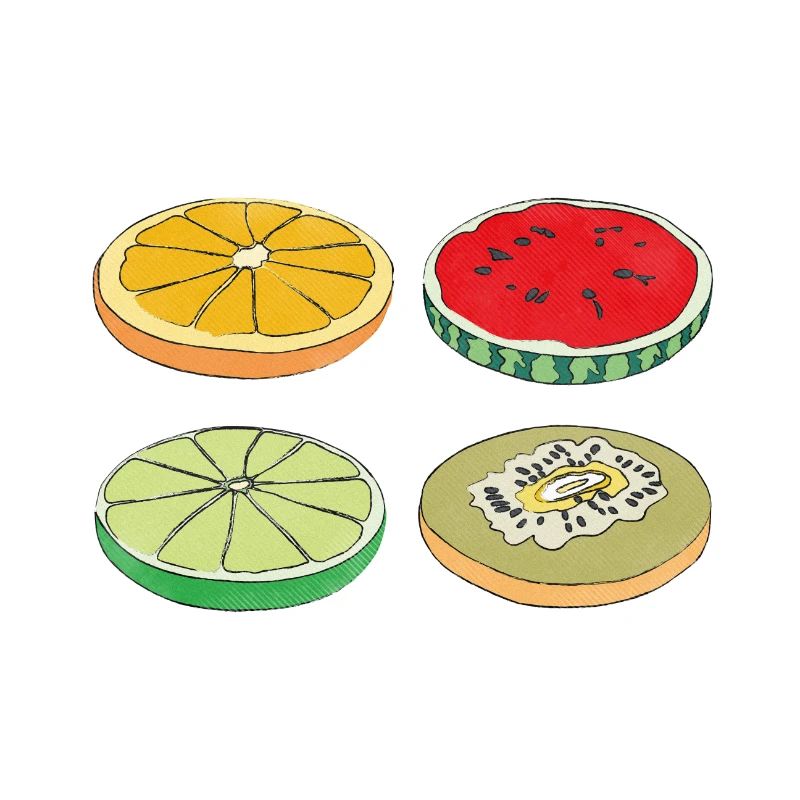 Früchte Scheiben Sommer Lecker Spaß Geschenk
