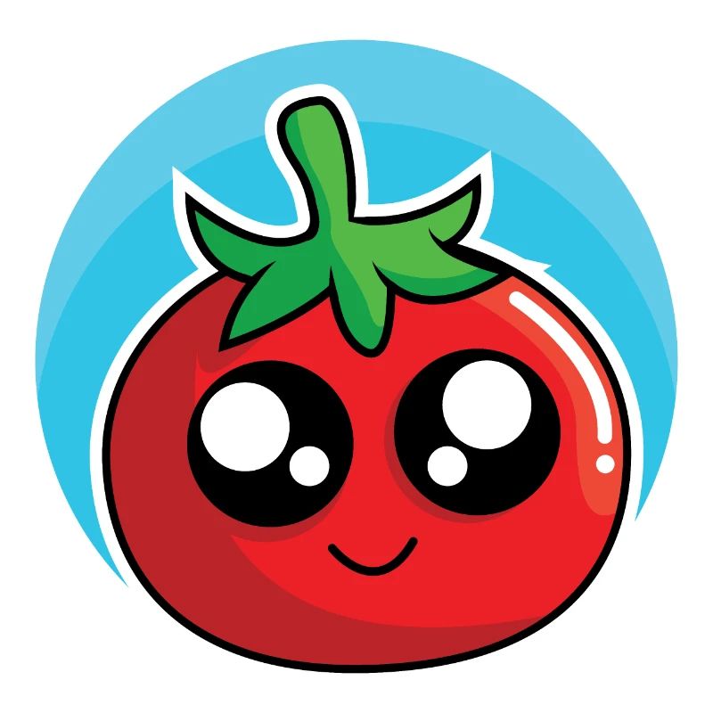 Fröhliche Tomate