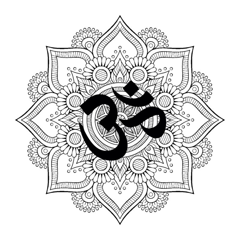 Mandala OM black