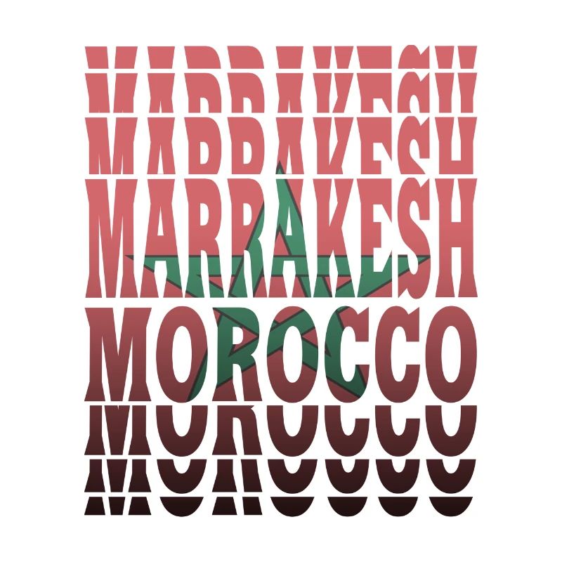 Marrakesch Marokko Flaggen Design / Geschenkidee