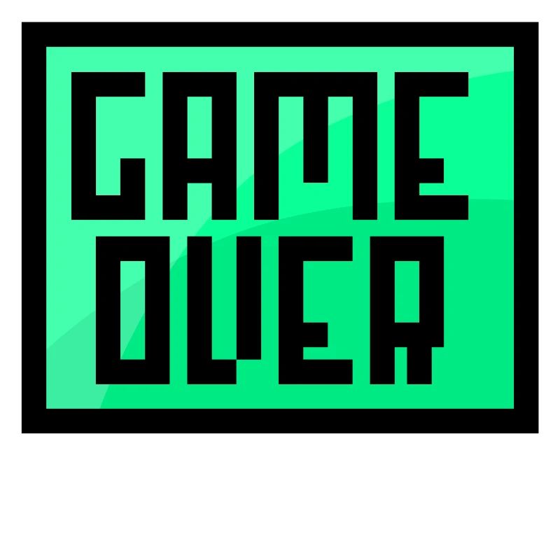 Game Over Gaming Console de jeu Statement jeu vidéo