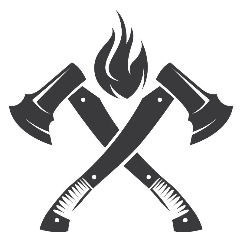 Axe Fire Fire Brigade Flame Symbol Operation Icon