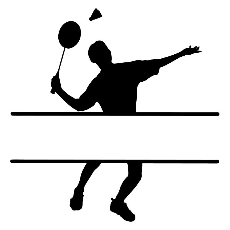 Schattenbild eines Badmintonspielers