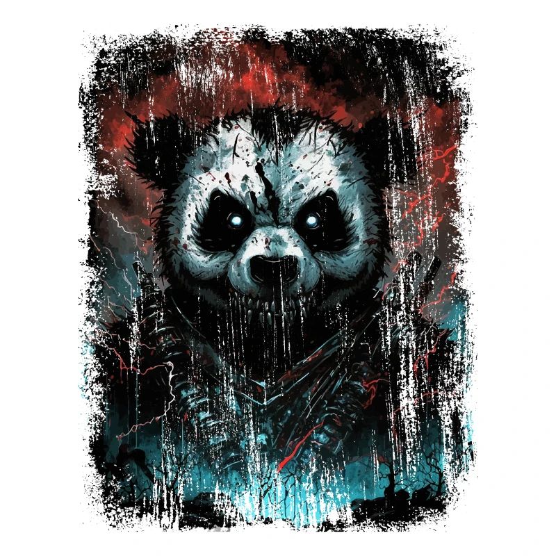 Gruseliger Panda Krieger
