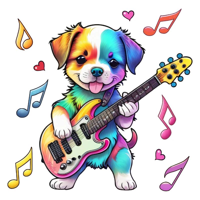 Rock Star Hound Welpe – Regenbogen