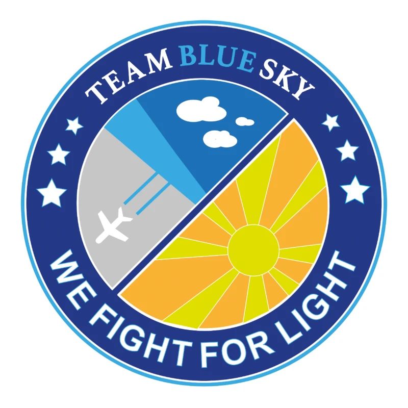 Sonnenliebhaber-Abzeichen Team Blauer Himmel Licht-Krieger-Emblem