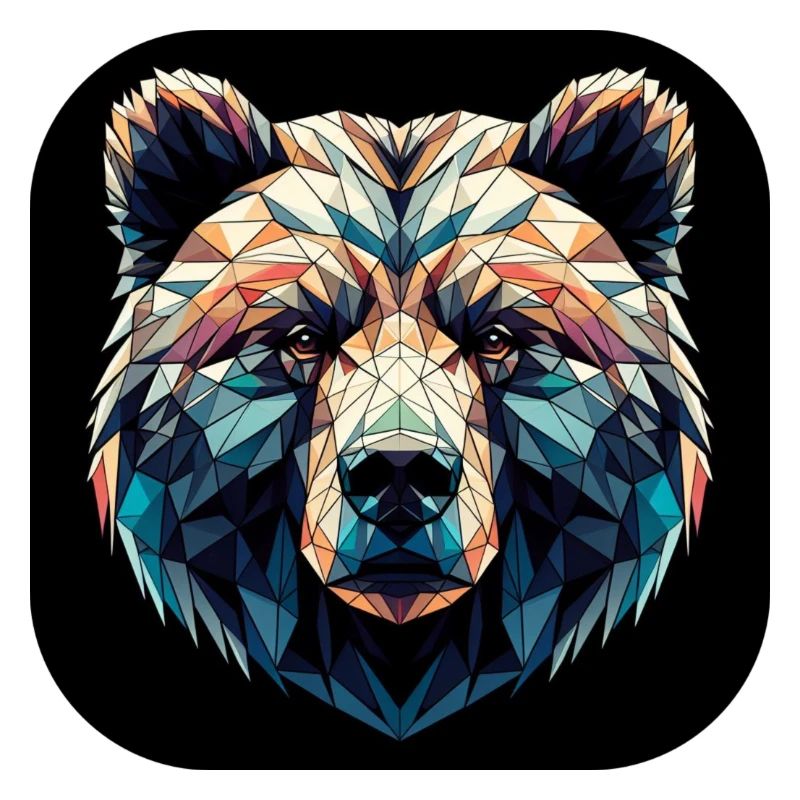 Bunter Bär in Polygon Design