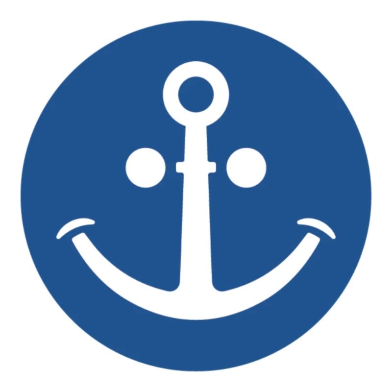 Fröhlicher Anker (dunkelblau)