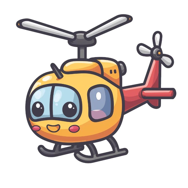 Lächelnder Hubschrauber