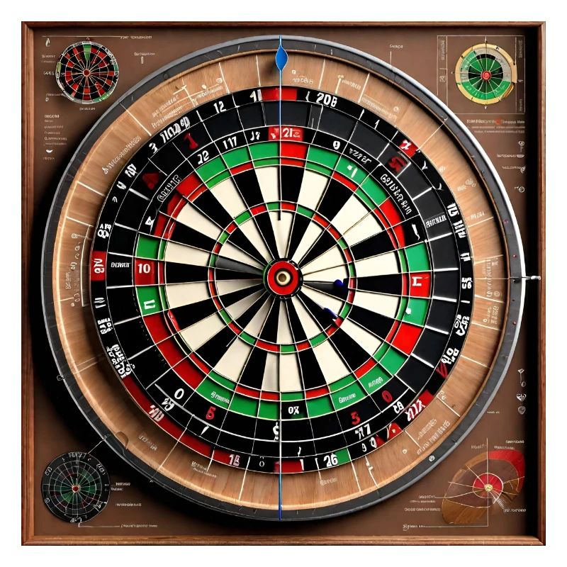 Anatomie einer Dartscheibe