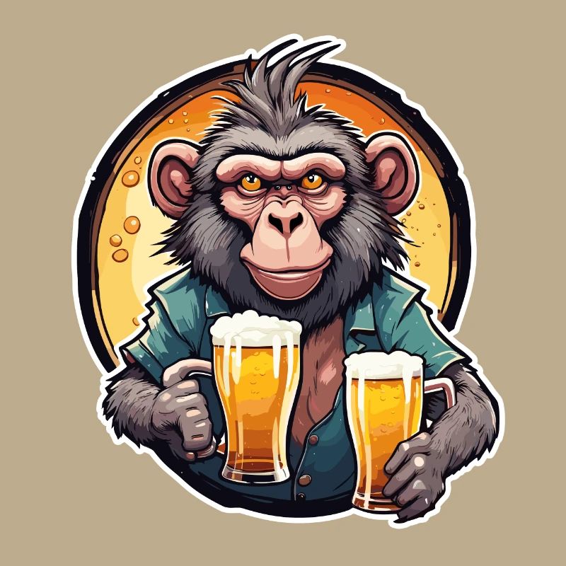 Monkey / Animal / Zoo / Babian / Wild / Comic
