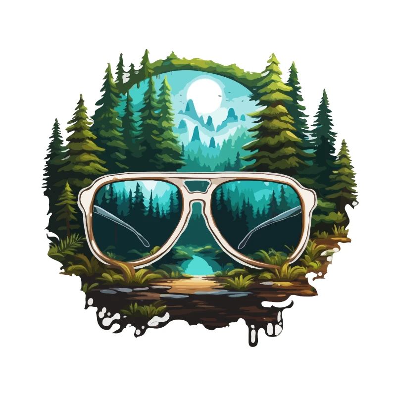 Sunglasses / Reflection / Forest / Reflection