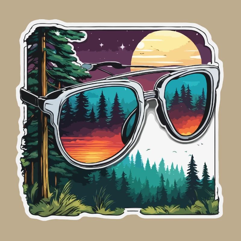 Sunglasses / Reflection / Forest / Reflection