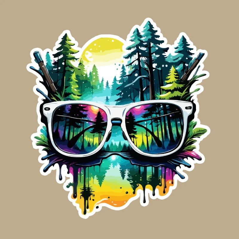 Sunglasses / Reflection / Forest / Reflection