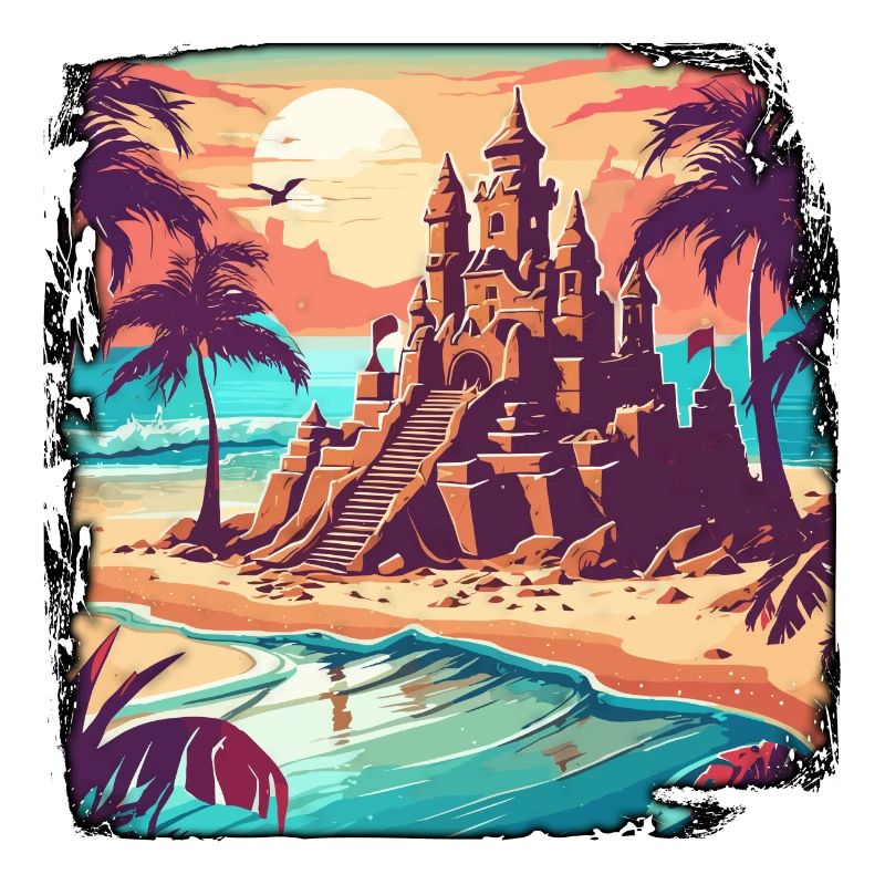 Château de sable / Construction / Jouer / Château / Vacances