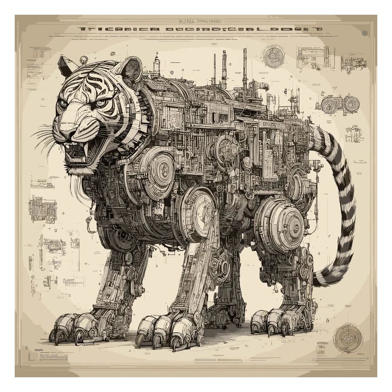 Plan / Sépia / Vintage / Rétro / Robot