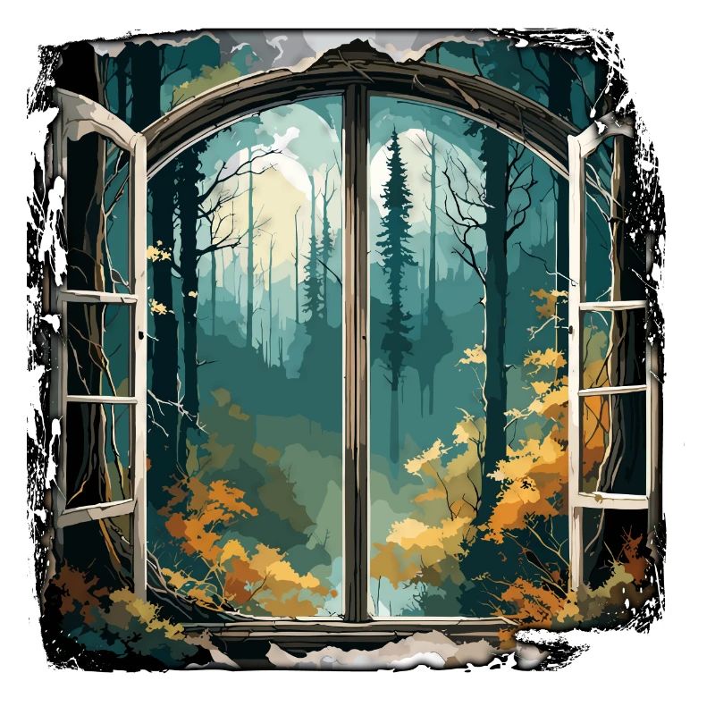 Window in the Forest / Trees / View / Wilderness