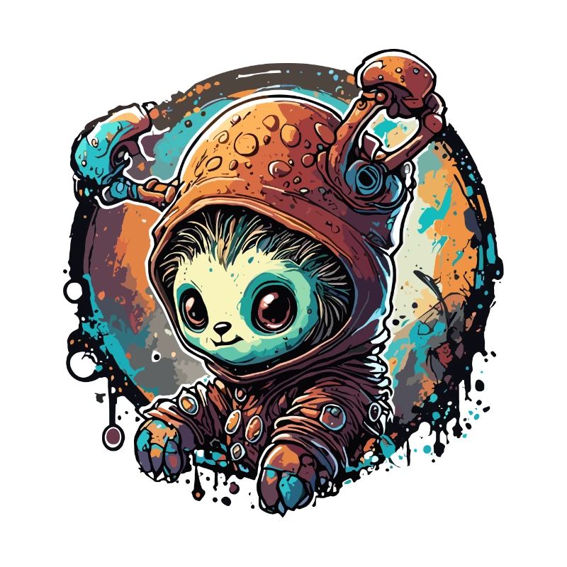 Astronaut / Weltall / Tier / Igel / Raumschiff