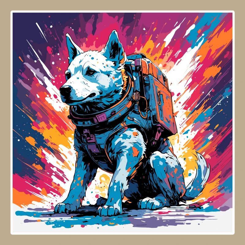 Astronaute / Espace / Vaisseau spatial / Chien