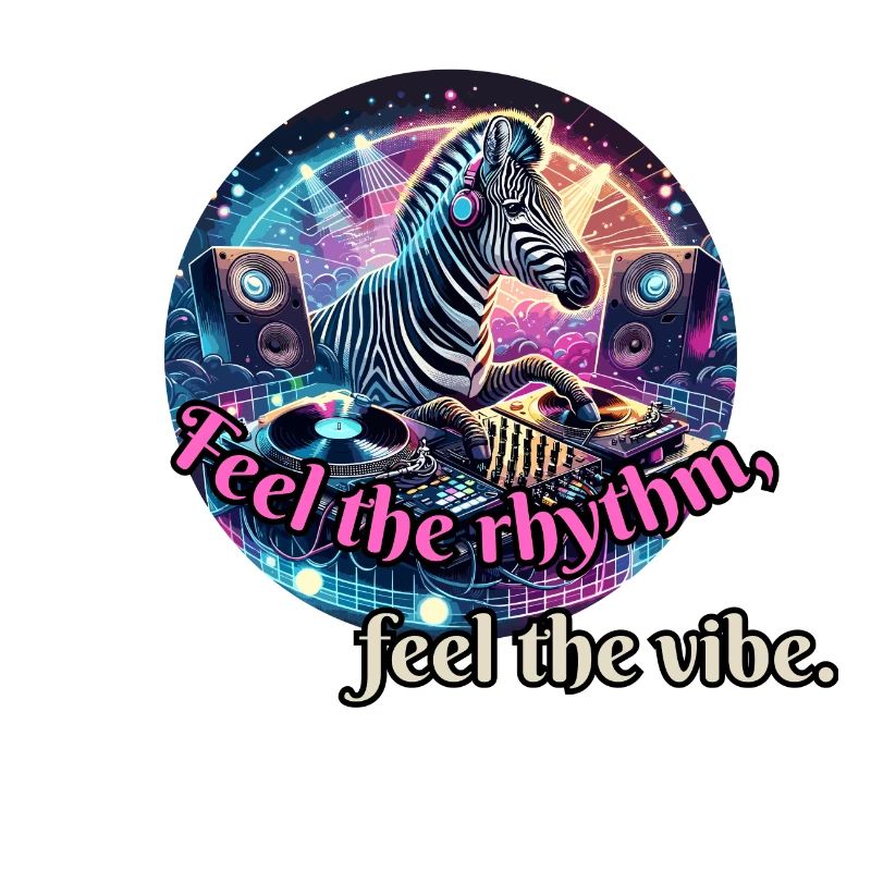 Feel the rhythm - Zebra at the DJ booth