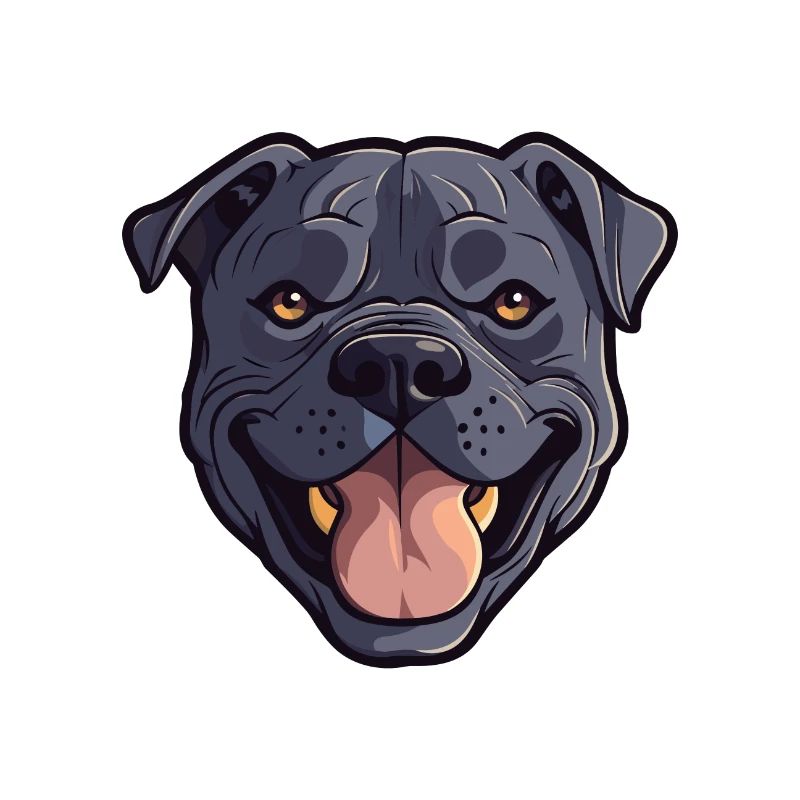 Cane Corso chien race aquarelle dessin animé Kawaii Cli