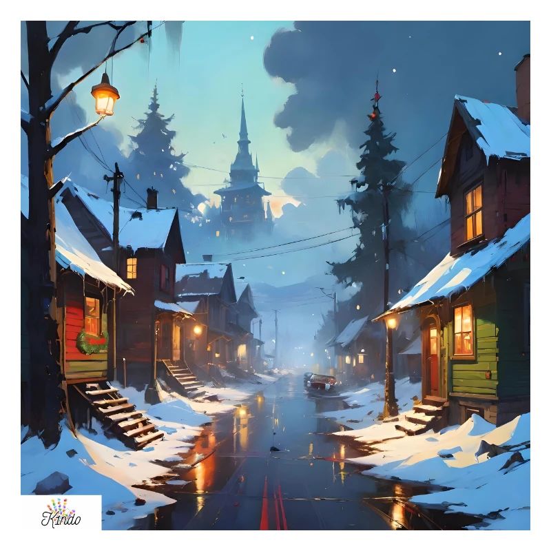 Peaceful winter evening