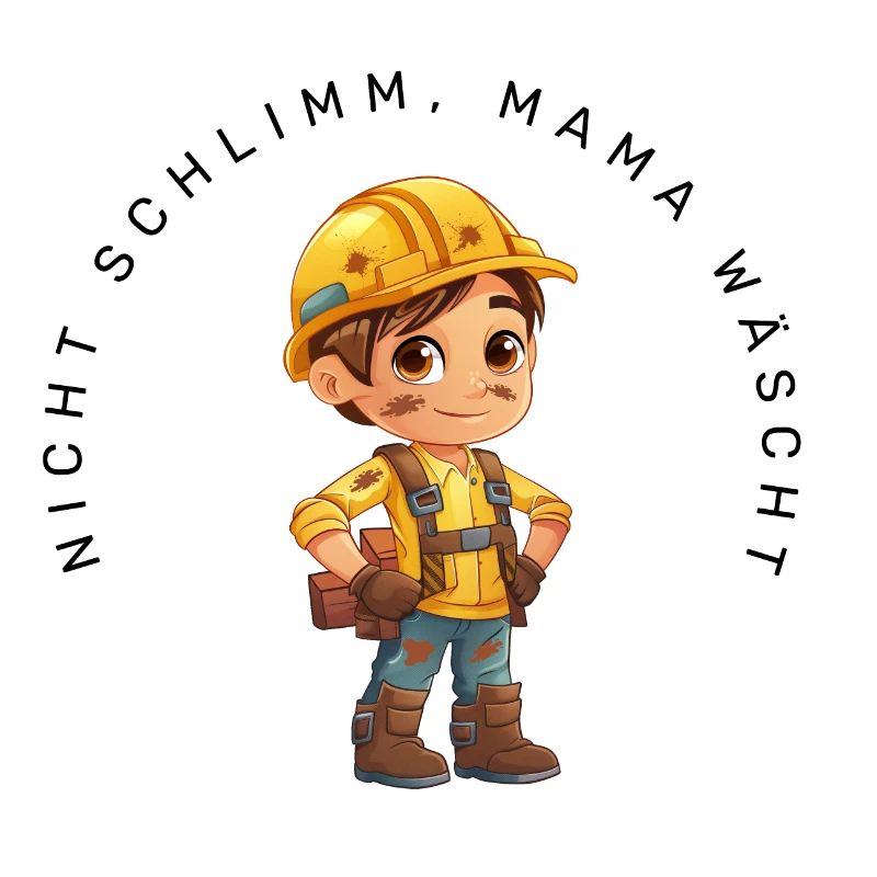 Nicht schlimm, Mama wäscht (Bauarbeiter)