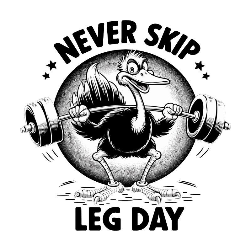 Leg Day Strauß Beintraining witzig Gym Geschenk