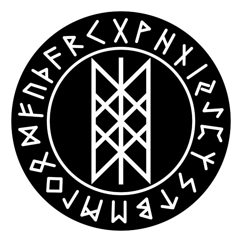 Wyrd black rune circle