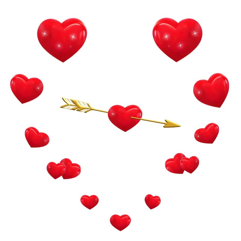 Conception de coeur aimant avec flèche