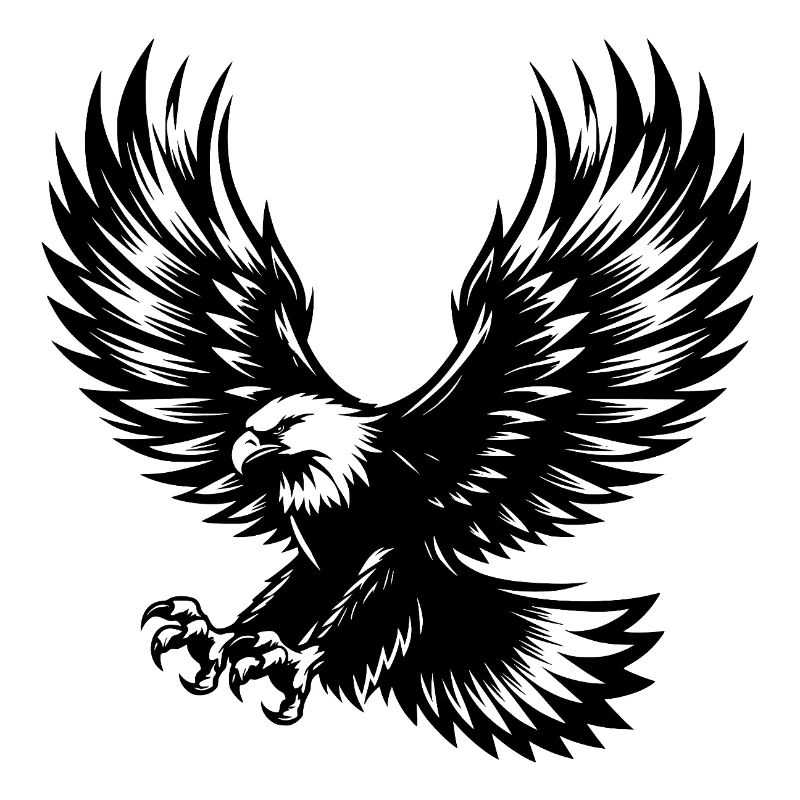 Majestueux Mighty Eagle en vol d’attaque