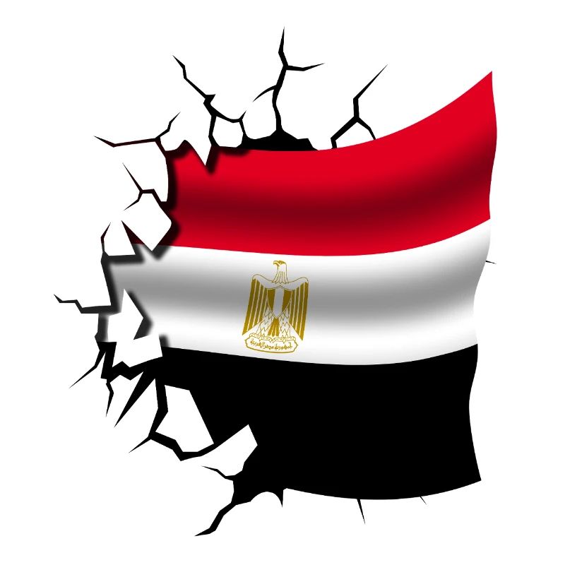 Drapeau de l’Égypte - Égypte - Drapeau Broken Design