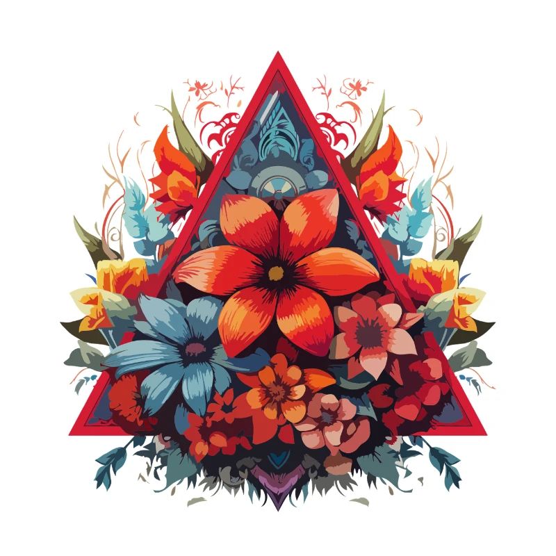 Triangle de fleurs