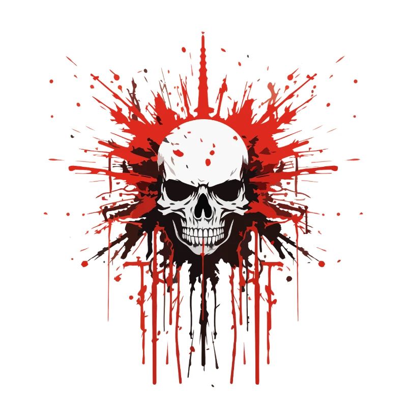 Splatter Schädel