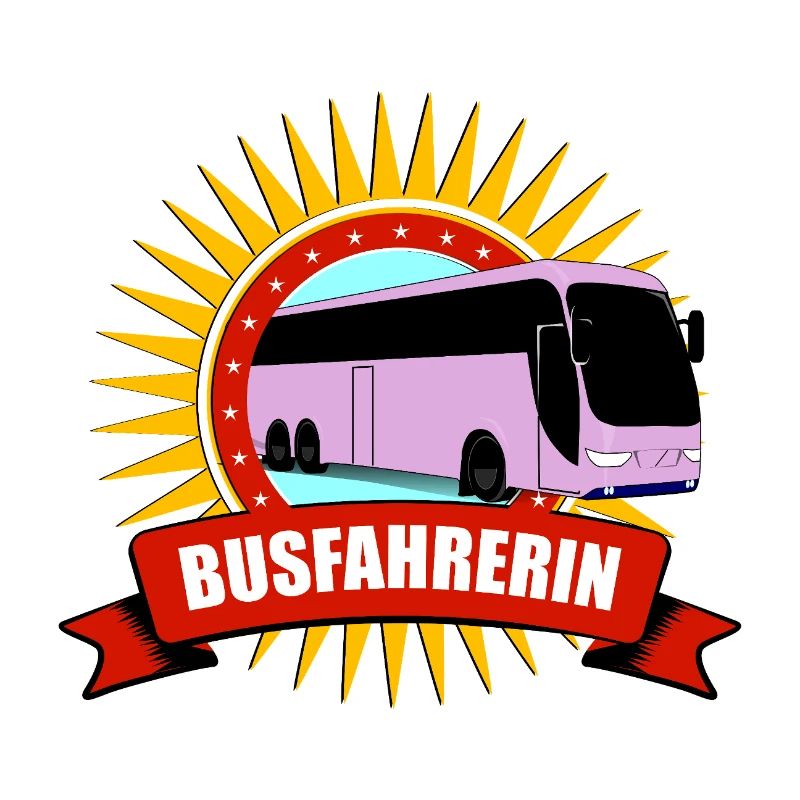Busfahrerin Silhouette Muster
