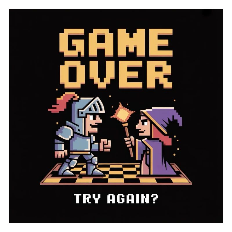 Game Over Pixel Duel Design