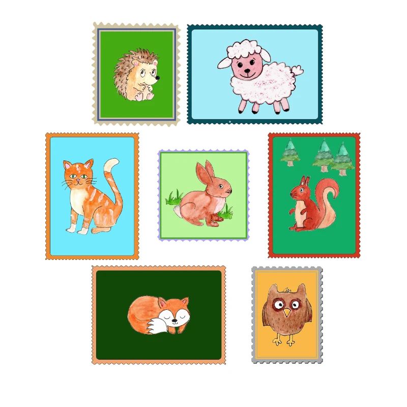 Beer stamps with animals