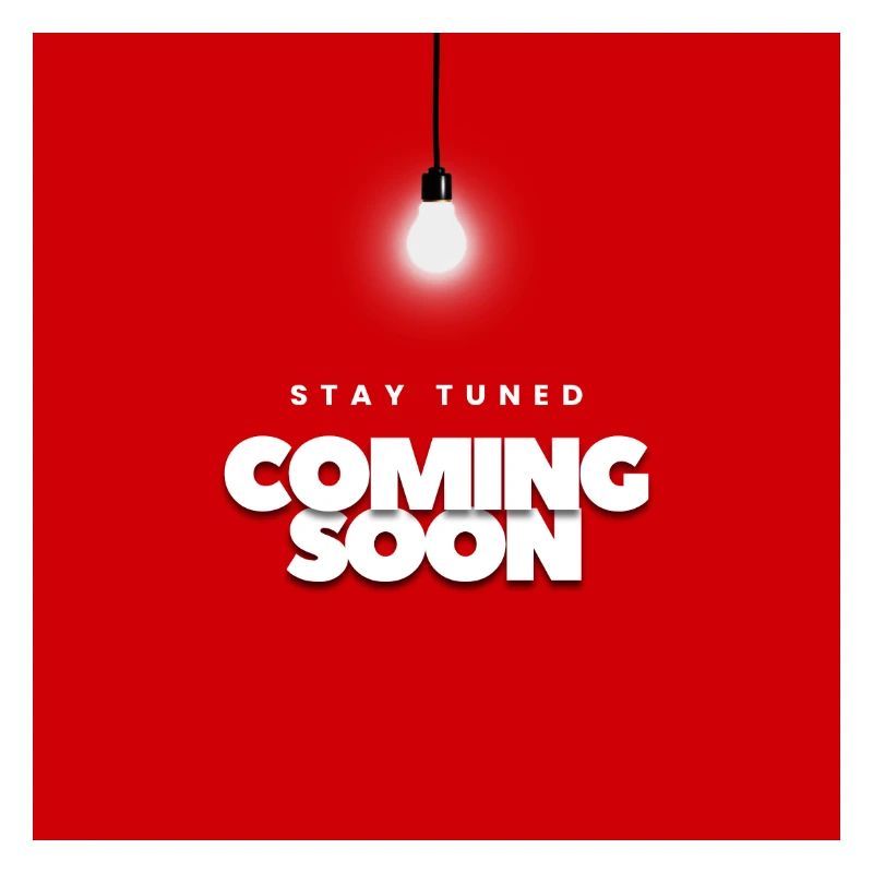 Fettes rotes Design mit Warteansage