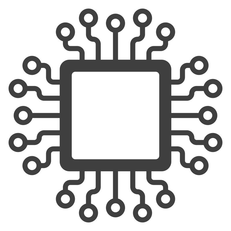 Logo de l’icône du circuit de micropuce