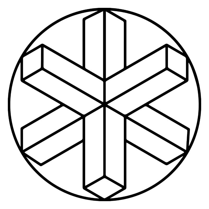 Geometric Snowflake Crop Circle