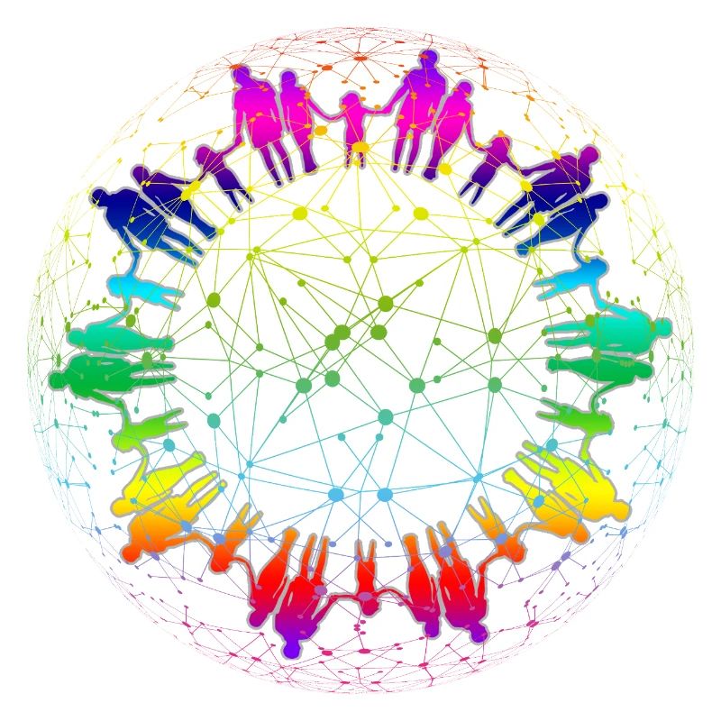 Regenbogen Netz der Gemeinschaft