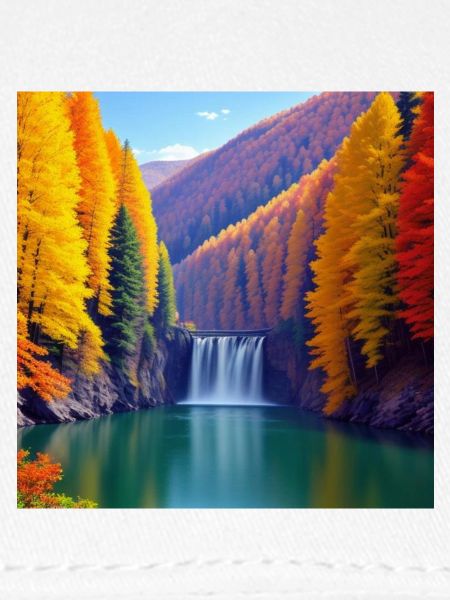 Wasserfall Herbst Goldener Wald