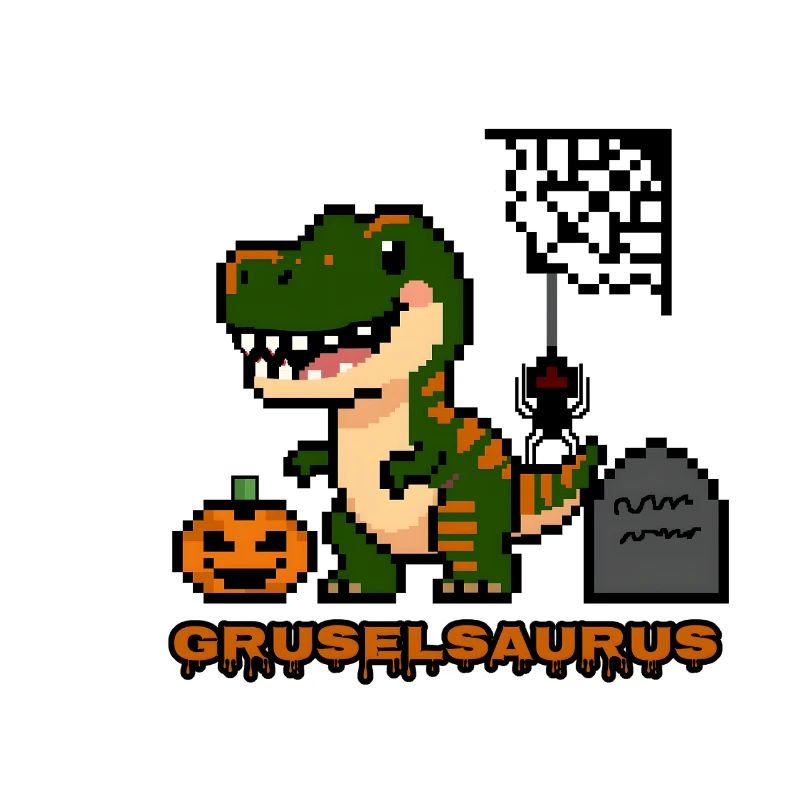 "Gruselsaurus" - Pixel Art Dinosaurier 🎃🦖