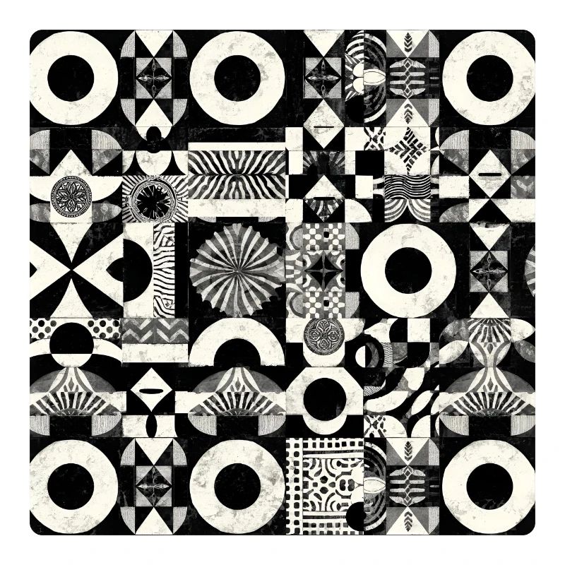 Abstraktes Schwarz-Weiß Muster Geometrie