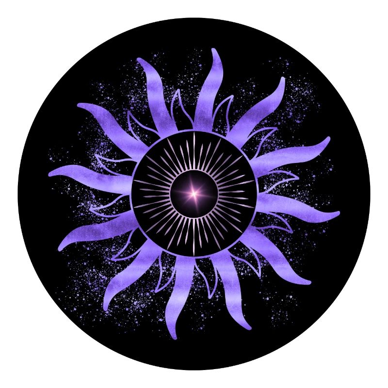 Concentric astral violet sun