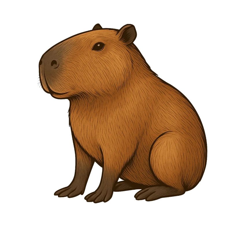 Warmes Kapibara-Porträt