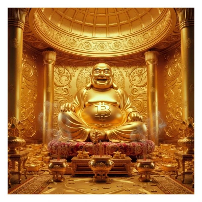 Temple de Bouddha Bitcoin doré