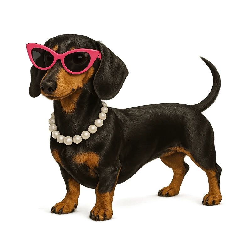 Lunettes de soleil roses Dachshund Diva