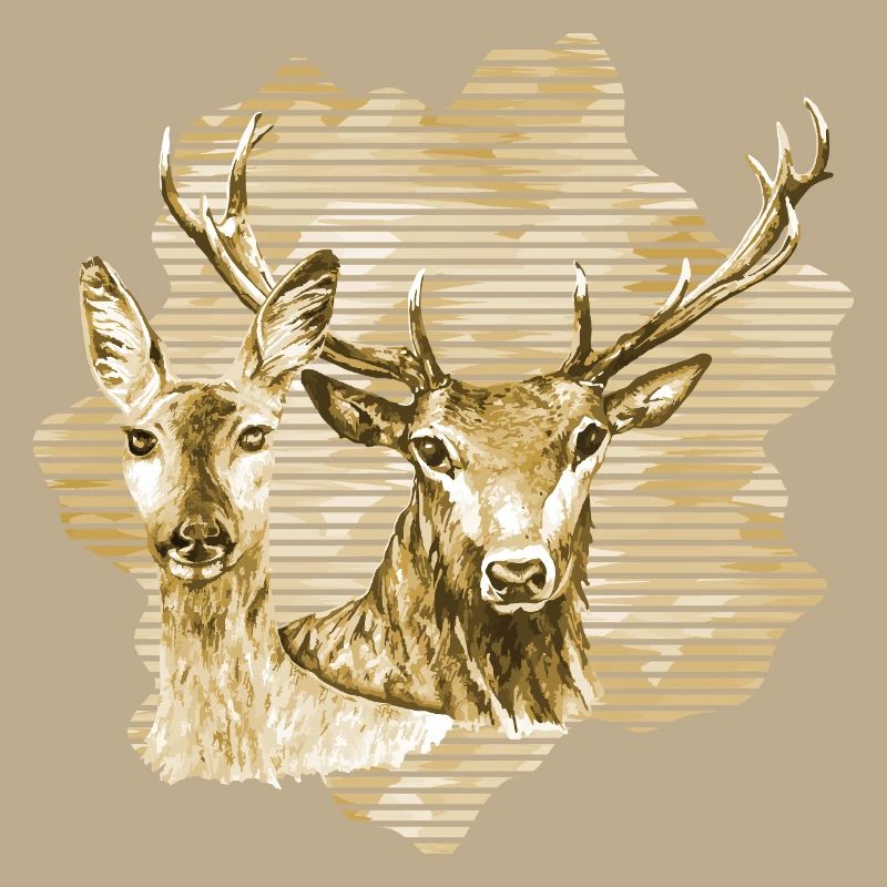 Rehe und Hirsche